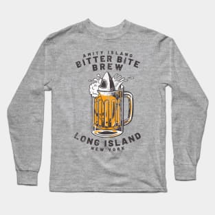 Amity Island - Long Island, NY Bitter Brew Bite Shark Beer Long Sleeve T-Shirt